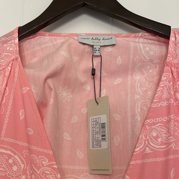 NWT Never Fully Dressed Womens Pink Bandana Dress Size 4 - Picture 7 of 12